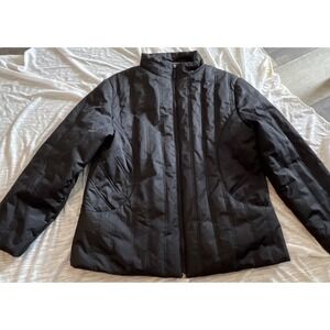 Tally Ho Outerwear Women's Black Quilted‎ Zip Up Jacket Size XL